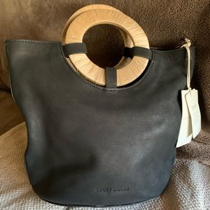Lucky Brand NWT Ason black leather adorable purse